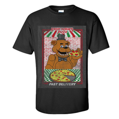 Five Nights At Freddys T Shirt FNAF Freddy Fazbears Pizza Shirt S-XXXL