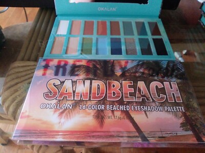 Okalan Sandbeach Eyeshadow Palette - 16 Shades - Shimmer - Highly Pigmented