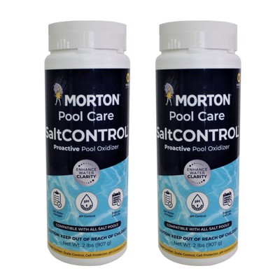 Morton Pool Care SaltCONTROL Proactive Saltwater Pool Oxidizer, 2 Pounds, 2 Pack