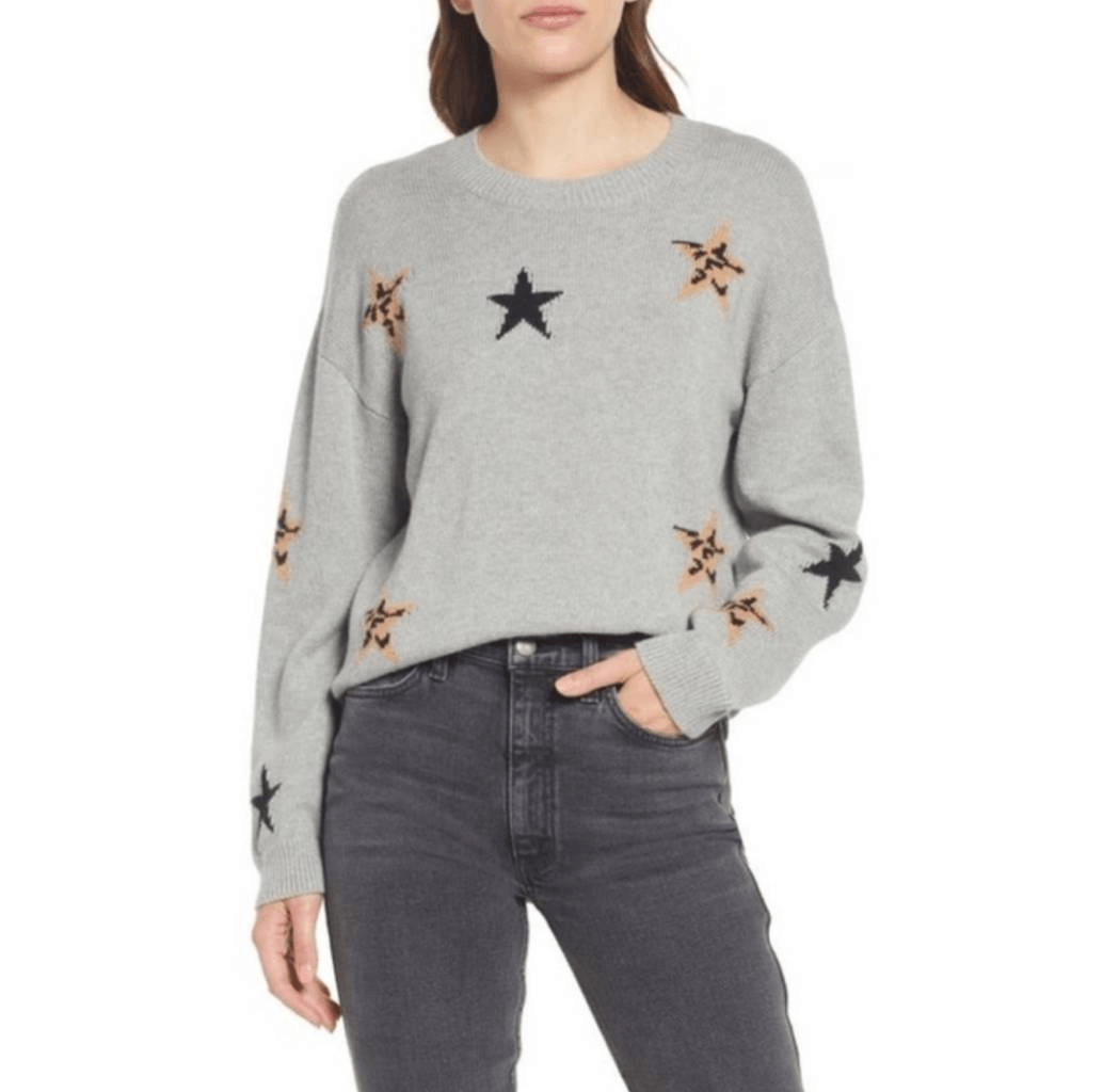 Rails Grey And White Star Sweater Rails Virgo Sweater Womens XS