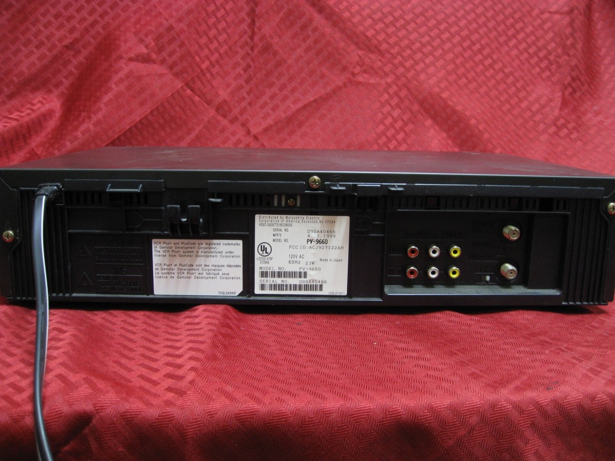 Panasonic PV-9660 VCR 4 Head Hi-Fi Stereo blue line AND jog