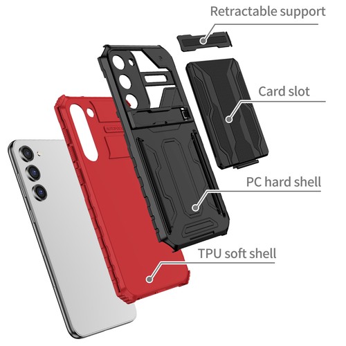 Kickstand Case Wallet Cover Card Holder for Galaxy S23 S22 S21 Ultra Plus S20FE - 第 9/18 張圖片