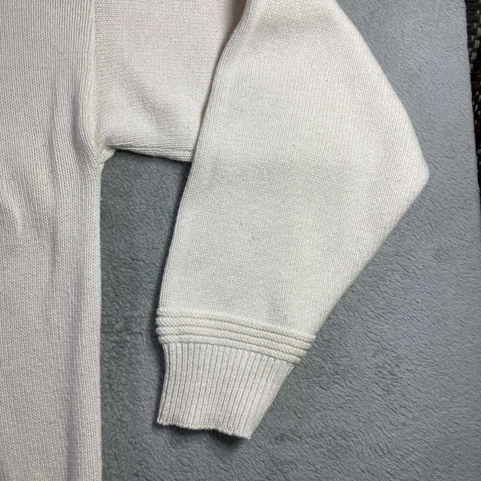 Suéter Vintage Nutmeg Mills Hombres XL Blanco Pullover Cresta Logo EE. UU. LS Sudadera Foto 4 de 4