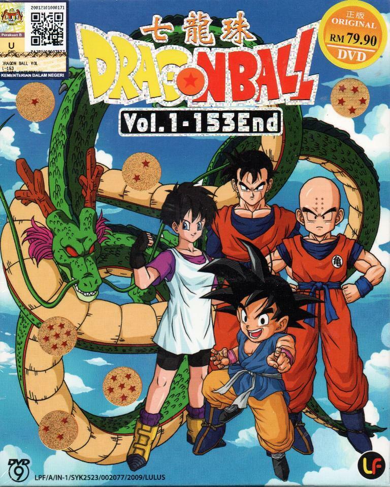 DVD Dragon Ball Eps 1-153End + Dragonball Z Ep 1-291End. English Dub. Dual  audio