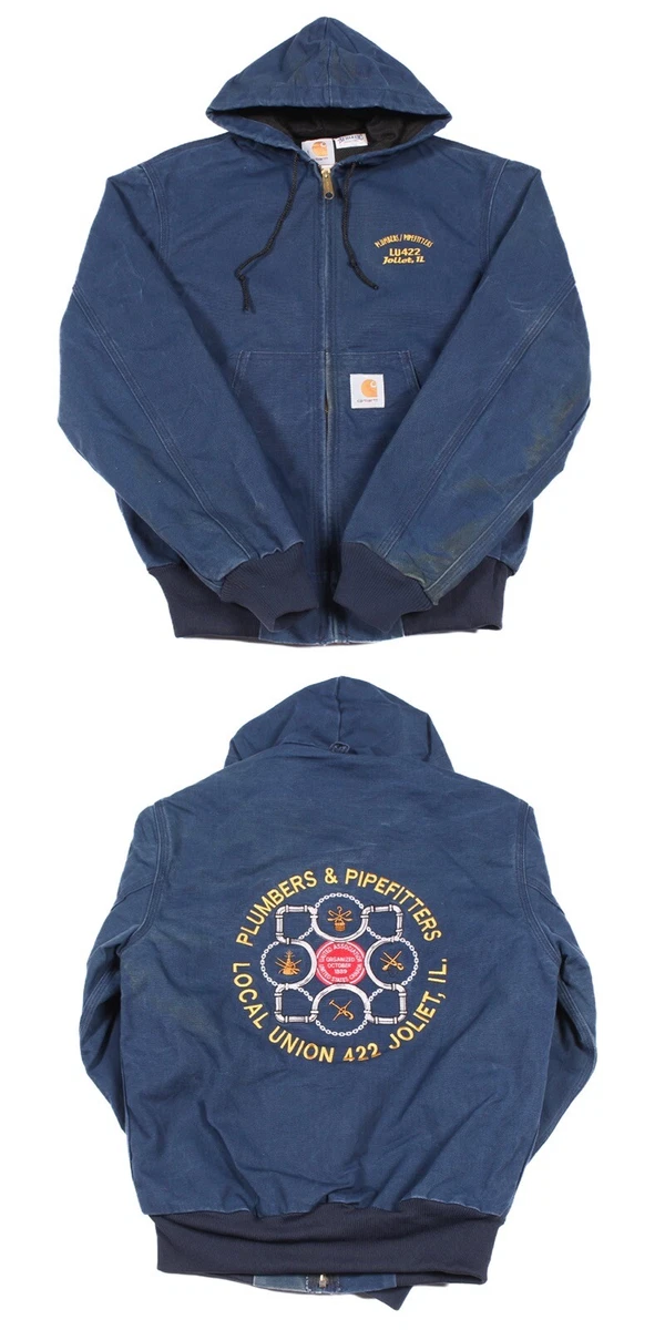 Vintage CARHARTT Active Jacket Thermal Lined Small Work Workwear Navy AD23