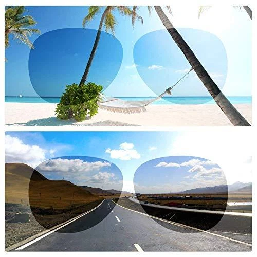 Gafas de sol retro polarizadas con clip abatibles de plástico conducir pesca viajar Foto 3 de 4