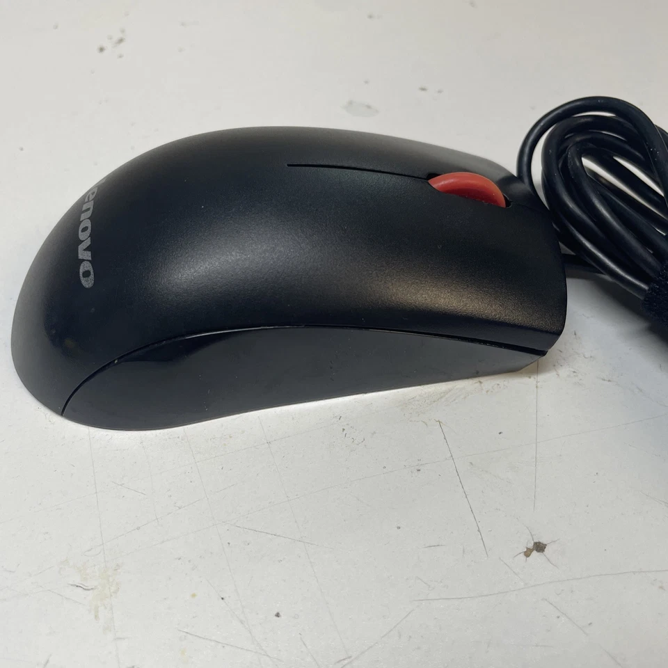 Lenovo Black Wired USB Optical Mouse MOEUUO - Image 4 of 4