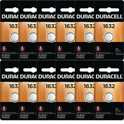 #ad 12 Pcs Duracell 1632 DL1632 CR 1632 3V Lithium Coin Battery $21.95