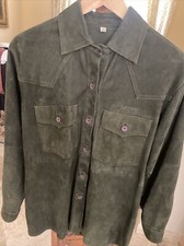 Loewe Suede Leather Shirt Buttons Up Jacket F...
