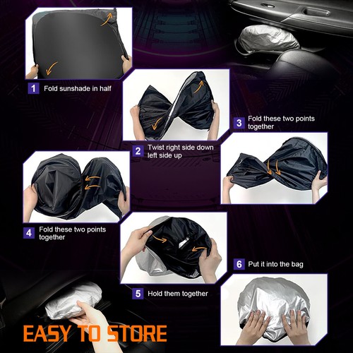 For Chevrolet Silverado 2500 Windshield Sun Shade Heat Block Shield Cover Visor - 第 9/14 張圖片