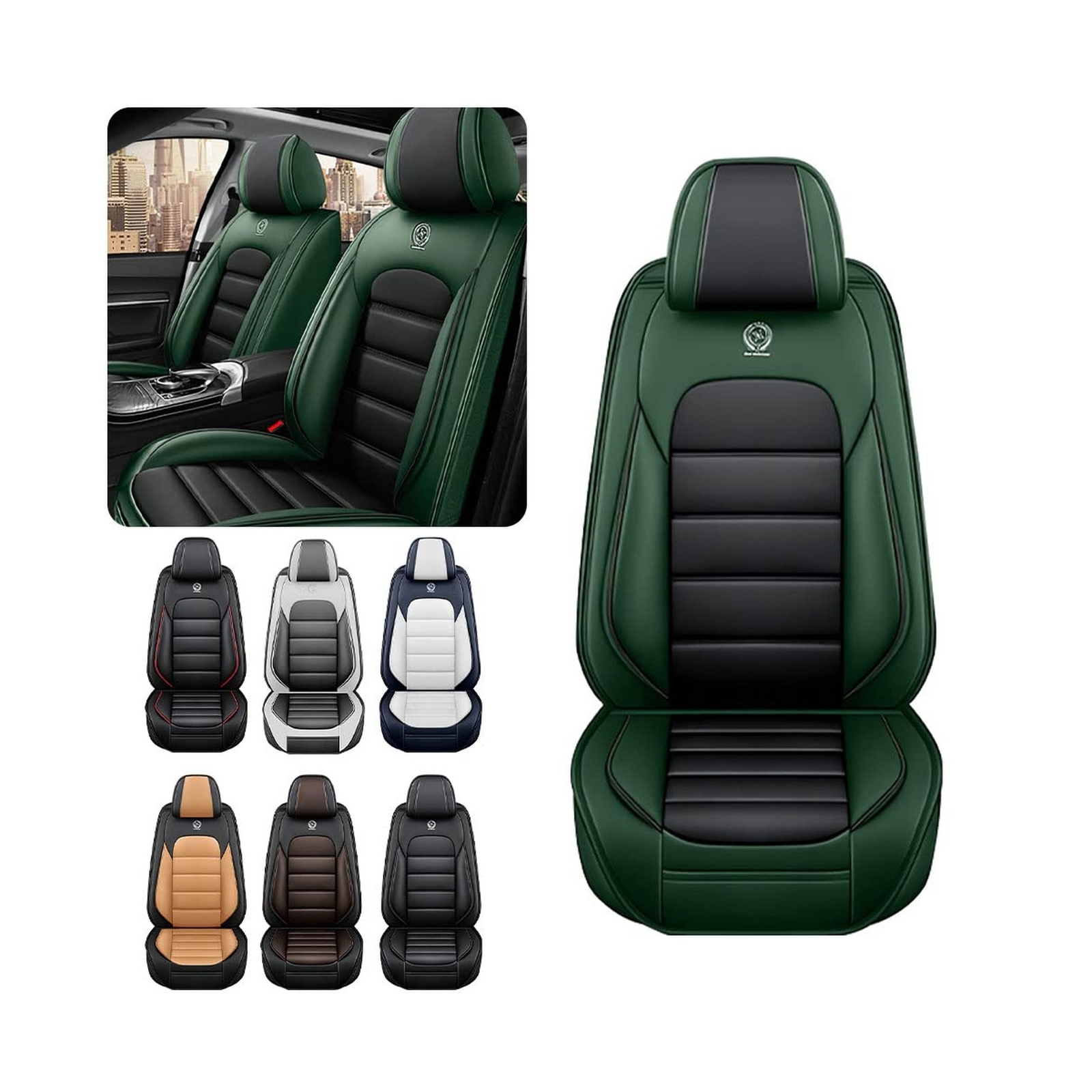 Car Seat Covers for Ford Fusion 2010-2020,Waterproof Soft Breathable PU Leath...