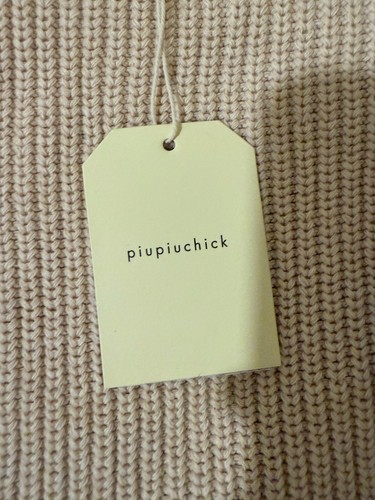Piupiuchick kids size 8 knit sweater Ecru & Charcoal grey stripes - Picture 7 of 9