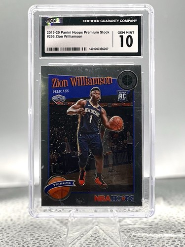 2019-20 Hoops Premium Stock Zion Williamson Tribute RC #296 CGC 10 - Picture 3 of 4