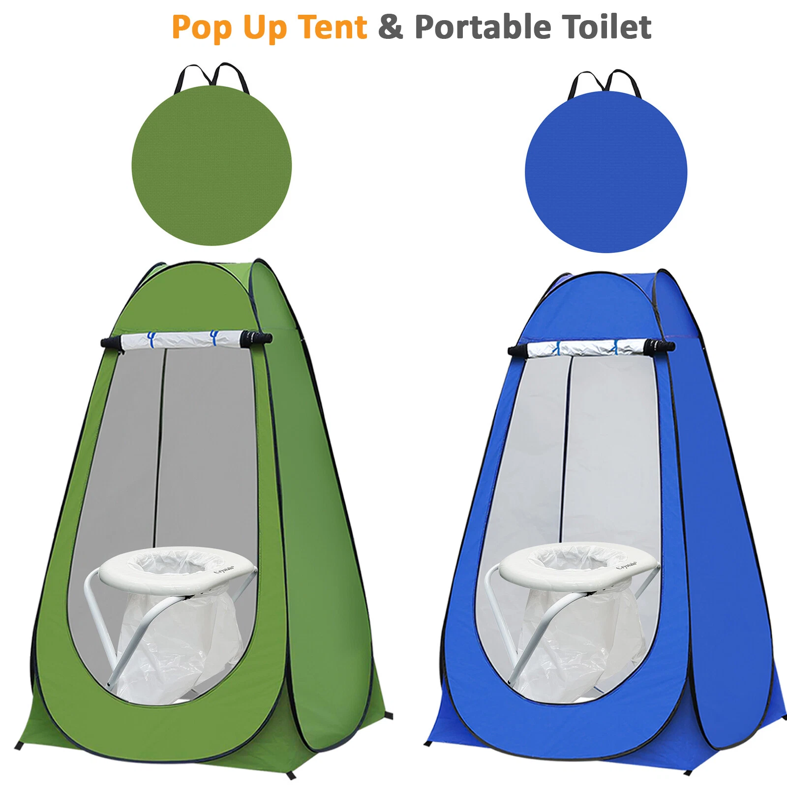 Portable Outdoor Instant Pop Up Tent Privacy Camping Changing Room with Toilet