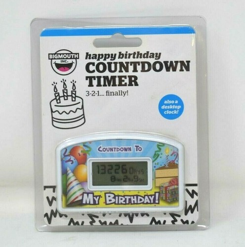 BigMouth Happy Birthday Countdown Desktop Timer Clock Gag Gift Kids to Adults - Picture 2 of 3