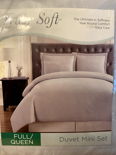 Truly Soft Everyday - Solid -3 Piece Mini Duvet Set - FULL / QUEEN - Silver Gray - Picture 3 of 3