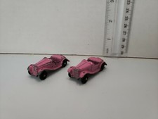 Vintage Tootsietoy Diecast Car Made In USA Chicago Pink 2โ Lot of 2