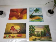 original canvas paintings   4 16" x 12"  / sn3465 R4