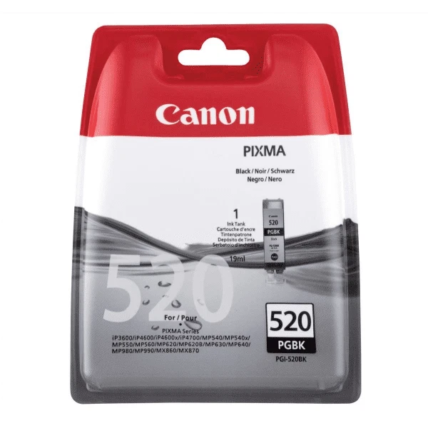 Canon PGI-520PGBK cartouche d'encre Noire authentique (TVA incluse) - Photo 1/1