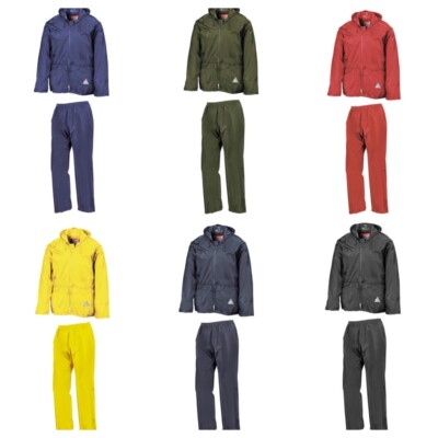 Result Waterproof Jacket & Trouser Set RT95A Regenanzug Regenhose Regenjacke
