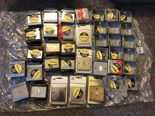 LOT OF BACKPLATES, DECORATIVE SWITCHES, TELEPHONE PORT - Picture 3 of 4