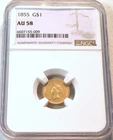 1855 Indian Princess Gold — photo from another recent sale