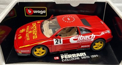 Bburago Ferrari 348 Challenge Eibach D&W Auto Becker Werbemodell 1:18 12 8 Hahne