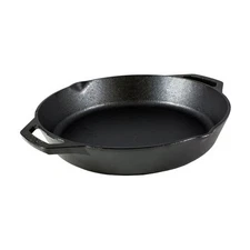 Lodge Cast Iron 12" Dual Handle Pan, Seasoned - Fast Delivery