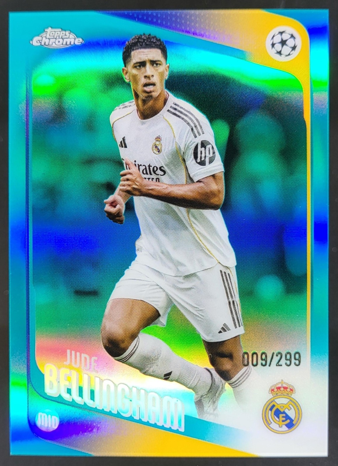 2025-26 Topps Chrome UEFA CC Jude Bellingham Teal Refractor /299 Real Madrid DD5