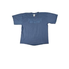 Vintage Alore Plymouth Massachusetts Graphic T-Shirt Men XL Blue Made in USA 90s