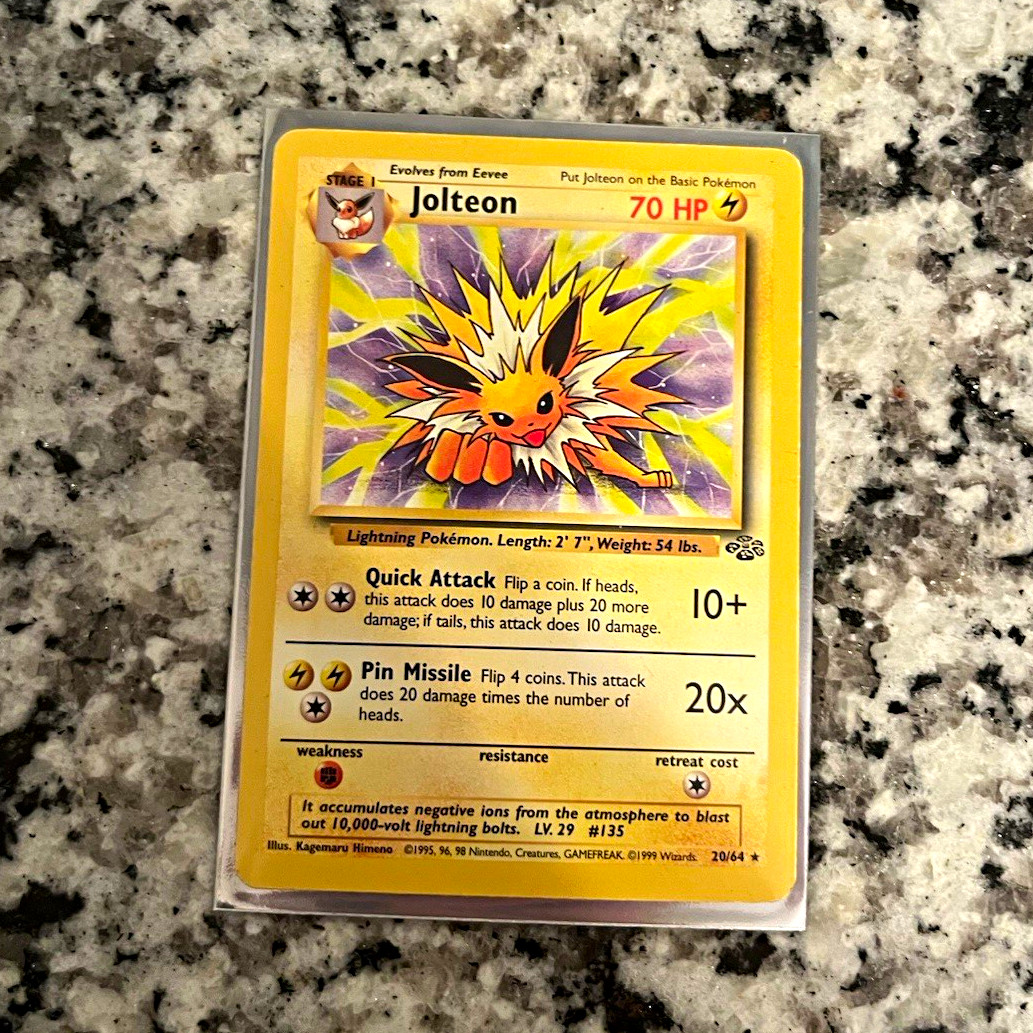 Pokémon TCG Jolteon 4/64 Jungle Rare Unlimited WOTC 1999 English