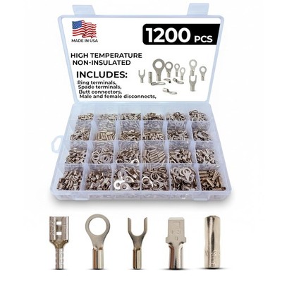 1200 Piece 900F High Temp Crimp Wire Connectors Kit Made USA