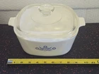Vintage Corning Ware Blue Cornflower 2.5Qt Casserole Dish P-2-1/2-B & Pyrex Lid