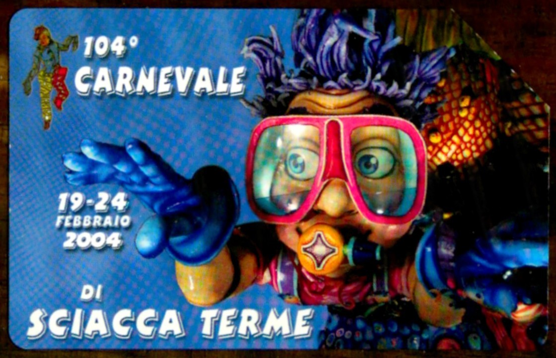 G 1769 271 C&C 3895 SCHEDA TELEFONICA USATA CARNEVALE SCIACCA TERME