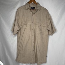 Moose Creek Legendary Clothing Men’s L Shirt Sleeve Button Up Shirt Beige