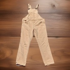 Boohoo Pale Pink Dungarees Elastic Sides Size 12 leg 28” One Fastener Missing