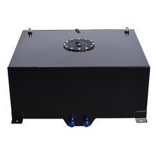 Universal 20 Gal/80L Black Aluminum Fuel Tank w/ Oil Level Sensor