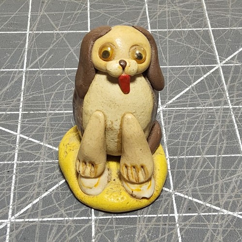 Vintage 3" googly eyes hound seashell puppy vintage tourist souvenir philippines