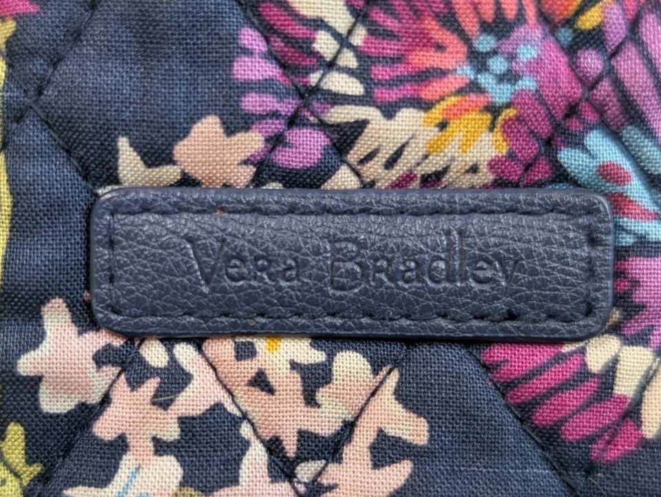 Vera Bradley Floral Quilted Backpack Multicolor Pattern Multi Pockets Used VGC - Image 4 of 4