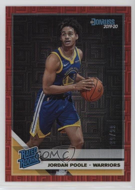 2019-20 Panini Donruss Rated Rookie Red Infinite 99/99 Jordan Poole #226 0s5s