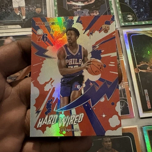 2026 Topps NBA Hoops Hard Wired VJ Edgecombe Rookie Insert Basketball Card