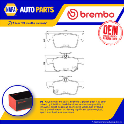 Brake Pads Set fits HONDA CIVIC 1.6D Rear 18 to 22 N16A1 Brembo 43022TBAA02 New