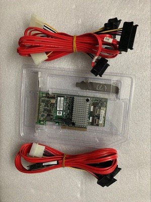LSI 9267-8i 6Gb PCIE 2.0 512MB 8Port SAS Controller Card+8087 to 4x SFF-8482 #jd