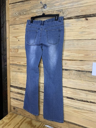 Vintage Y2K Wild Secret Jeans Sz 7 Bootcut Blue Floral Embroidered Women’s - Picture 18 of 19