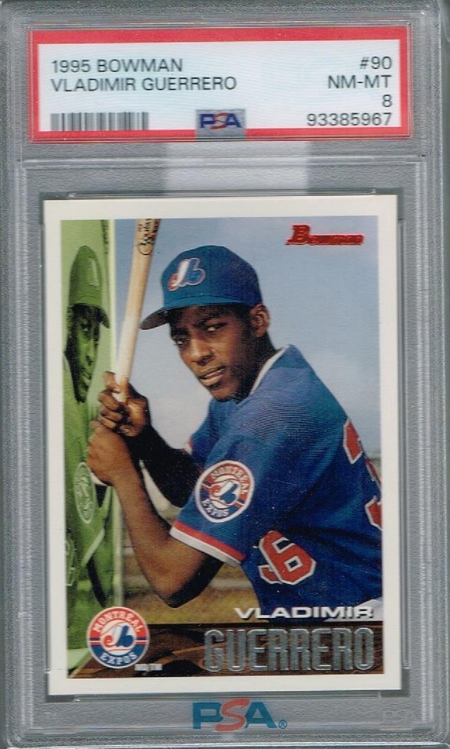 1995 Bowman #90 Vladimir Guerrero RC HOF PSA 8 5535