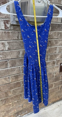 RALPH LAUREN POLO GIRL'S NAVY SAILBOAT PATTERNED DRESS - AGE 12-14 - EUC - Picture 5 of 5