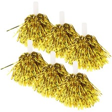 12 Pcs Cheerleading Flower Ball Poms Competition Handle Cheerleader