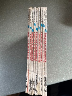 Popular Electronics Magazine Lot 9 Issues 1965-1967 Vintage Radio DIY