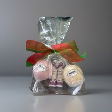 4pc Bath Bomb  lip Balm grapefruit  cinnamon bath bombs gift set New