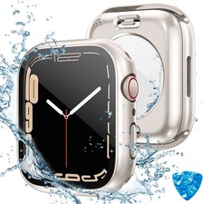 Waterproof Apple Watch Screen Protector Case 40mm Tempered Glass